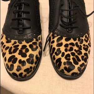 Bass Leopard Print Saddle Shoe